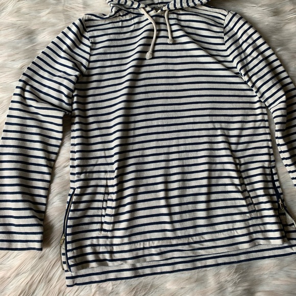 J. Crew Striped Hooded Side Zip Pullover - Picture 8 of 13